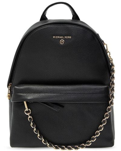 MICHAEL Michael Kors Leather Backpack With Logo - Black