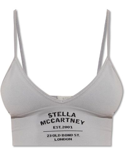 Stella McCartney Bra With Logo - Grey