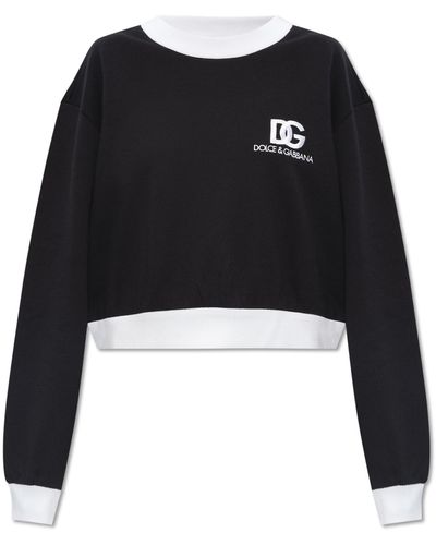 Dolce & Gabbana Sweatshirt With Logo, - Black