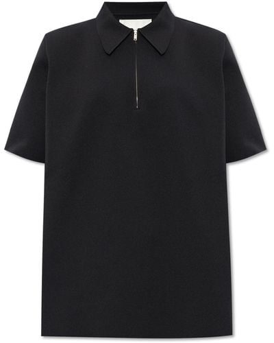 Jil Sander Loose-fitting Polo Shirt, - Black