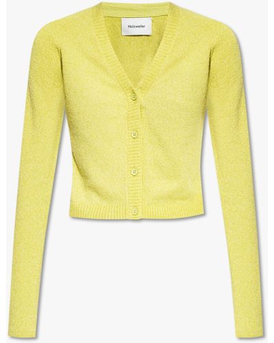 Holzweiler 'tres' Cropped Cardigan - Yellow