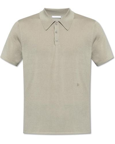 Helmut Lang Polo Shirt With Logo - Grey