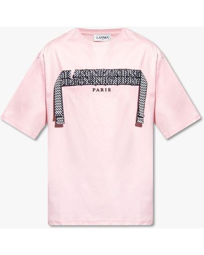 Lanvin T-shirt With Logo - Pink