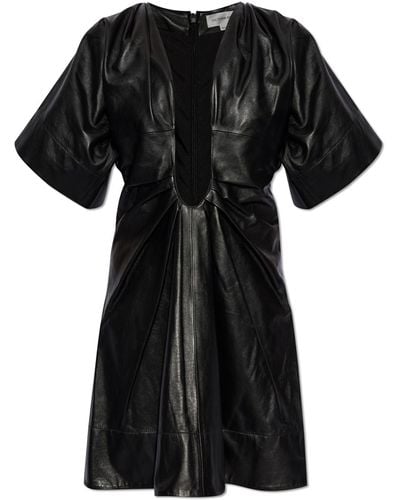 Victoria Beckham Leather Dress By - Black