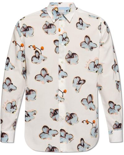 Paul Smith Floral Shirt, - White