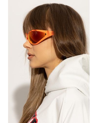 Balenciaga '90s Oval' Sunglasses, - Orange