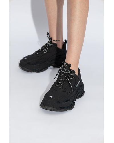 Balenciaga Triple S Sneakers, - Black