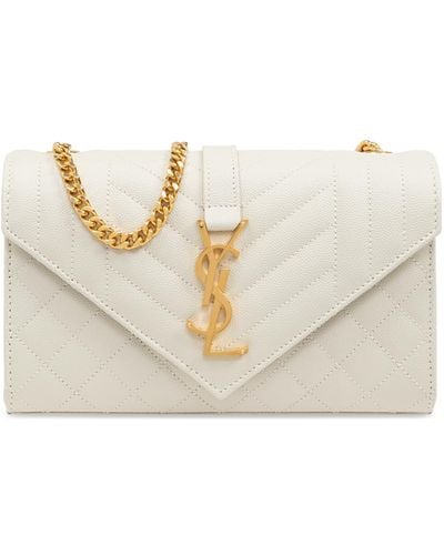 Saint Laurent ‘Envelope’ Shoulder Bag - White
