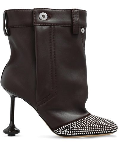 Loewe Leather And Crystal Toy Boot - Brown