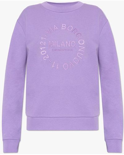 Emporio Armani Sweatshirt With Logo - Purple