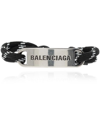 Balenciaga Bracelet With Logo - Black