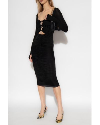 Versace Dress With Slashes - Black