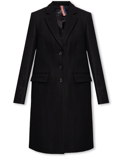 PS by Paul Smith Coat With Notch Lapels - Black