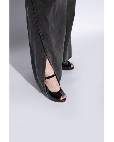 Maison Margiela Patent Leather High-Heeled Shoes - Gray