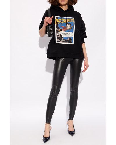 DSquared² Leggings With Zips, - Black