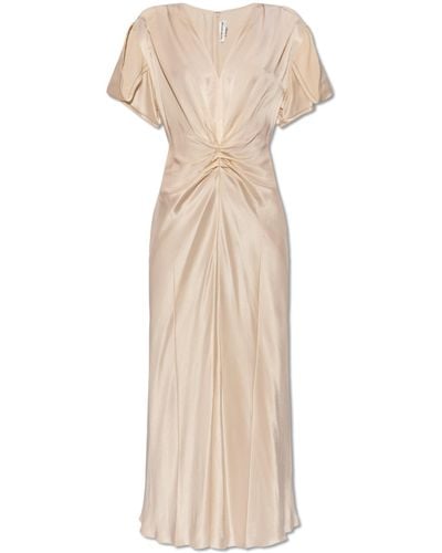 Victoria Beckham Satin Dress, - White