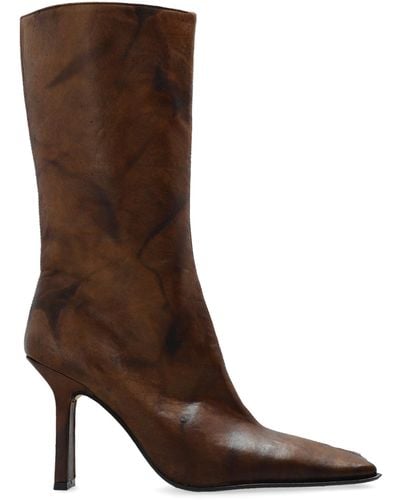 Miista ‘Noor’ Heeled Ankle Boots - Brown