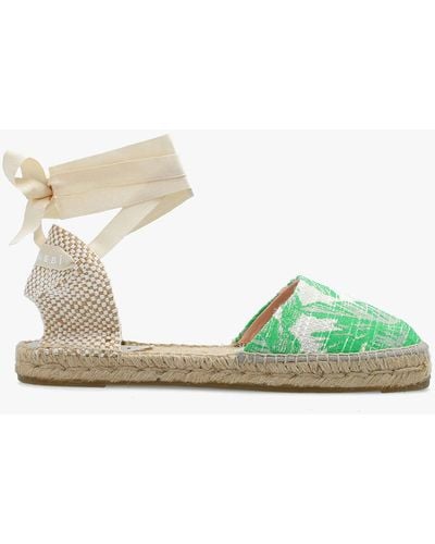 Manebí Espadrilles With Ankle Ties - Green