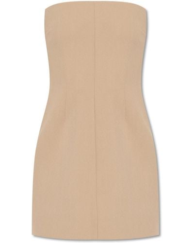 Ferragamo Dress With Denuded Shoulders - White