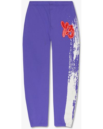 Y-3 Joggers With Logo - Blue