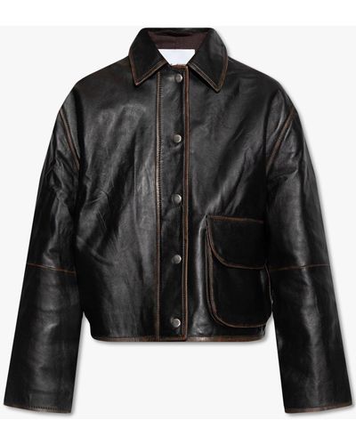 Samsøe & Samsøe 'lyla' Leather Jacket - Black