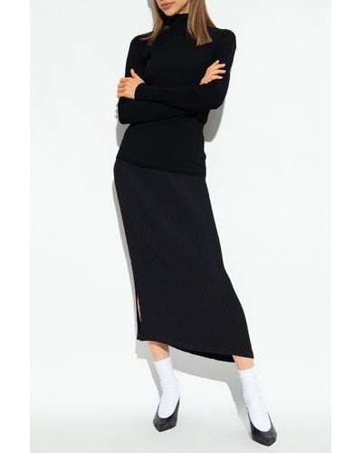 Issey Miyake Turtleneck Sweater With Long Sleeves - Black