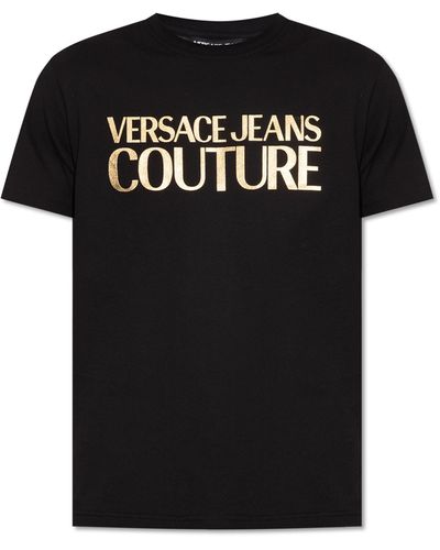 Versace T-shirt With Logo - Black