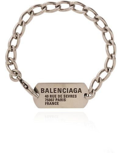 Balenciaga Logo Bracelet - Metallic
