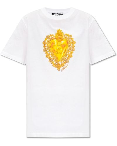 Moschino Printed T-shirt, - White