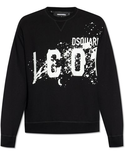 DSquared² Printed Sweatshirt, - Black