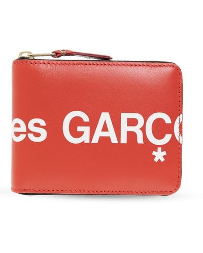 Comme des Garçons Wallet With Logo, - Red