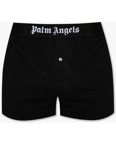 Palm Angels Boxers With Logo - Black