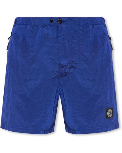 Blue Stone Island Shorts for Women | Lyst