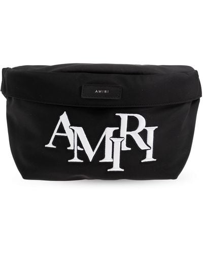 Amiri Belt Bag With Logo - Black