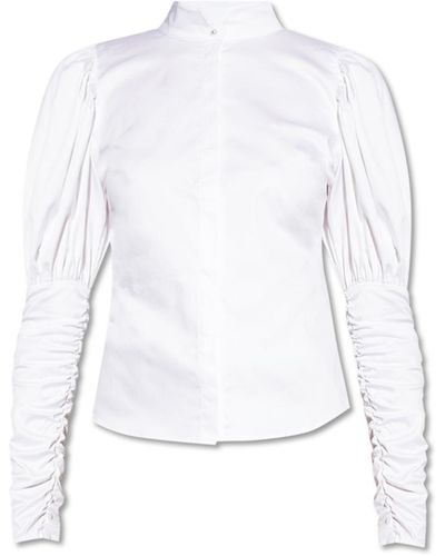 Notes Du Nord 'nila' Shirt With Standing Collar - White