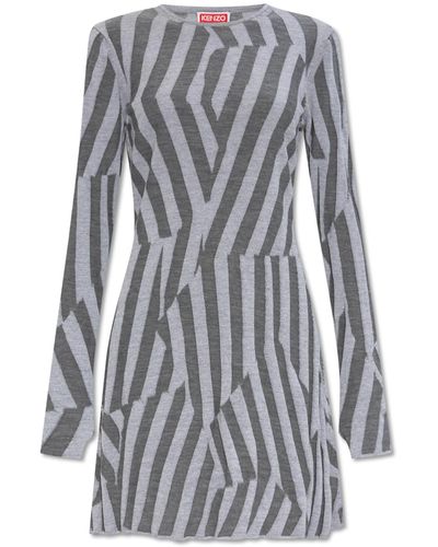 KENZO Long-Sleeved Dress - Grey