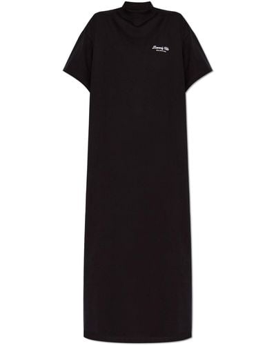 Balenciaga Dress With Logo - Black
