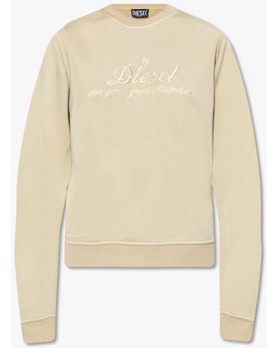 DIESEL 'F-REGGY' Sweatshirt With Logo - Natural