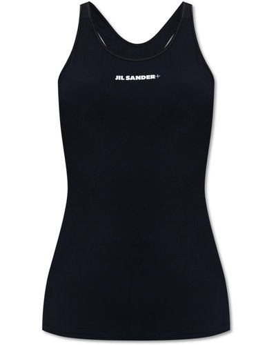 Jil Sander + Top With Logo, - Black