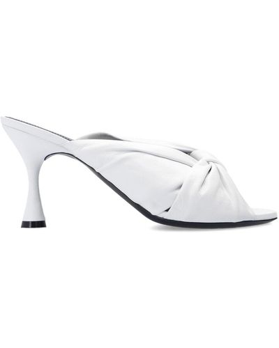 Balenciaga ‘Drapy’ Heeled Mules - White