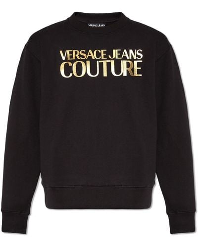 Versace Sweatshirt With Logo, - Black