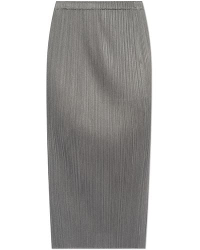 Pleats Please Issey Miyake Pleated Skirt - Grey