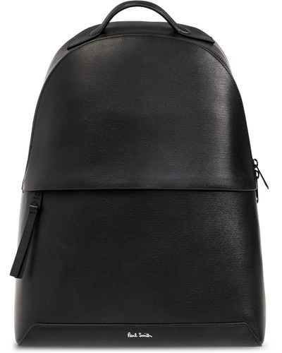 PS by Paul Smith Leather Backpack - Black