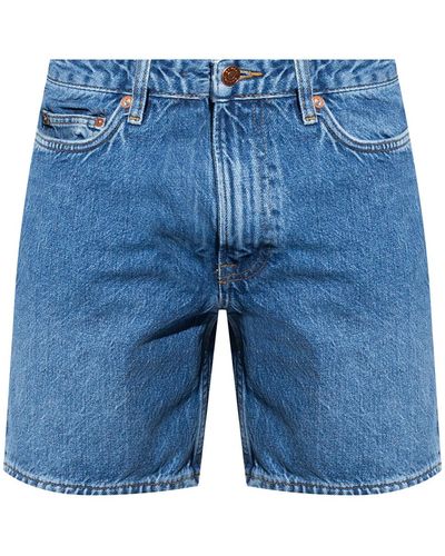 Samsøe & Samsøe Denim Shorts From Organic Cotton - Blue