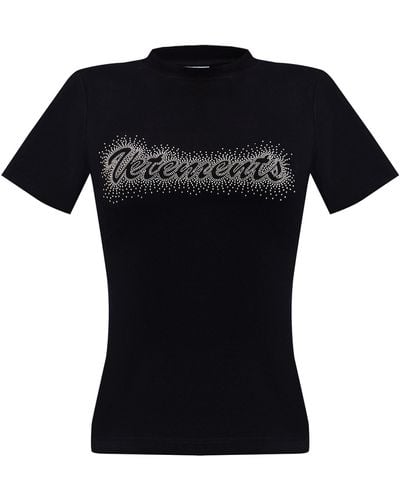 Vetements T-shirt With Logo, - Black