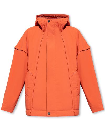 Homme Plissé Issey Miyake Hooded Jacket - Orange