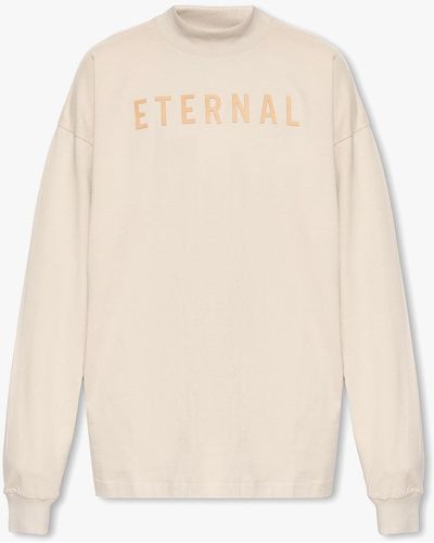 Fear Of God T-shirt With Long Sleeves, - Natural
