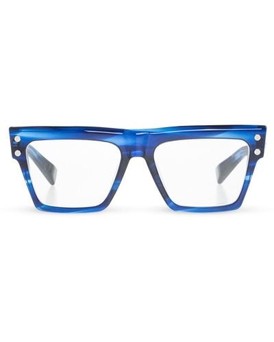Balmain Optical Glasses With Logo, - Blue
