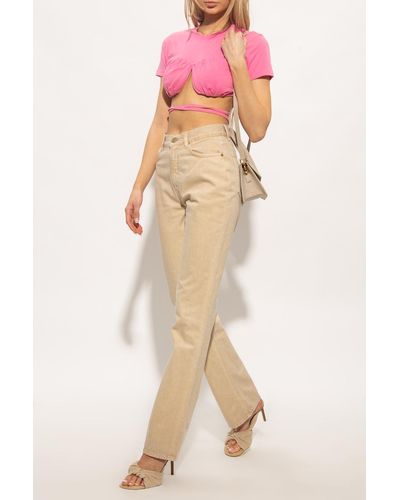 Jacquemus High-waisted Jeans - Natural