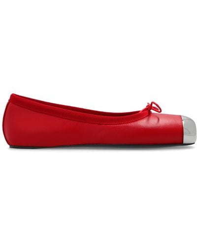 Alexander McQueen Leather Ballet Flats - Red